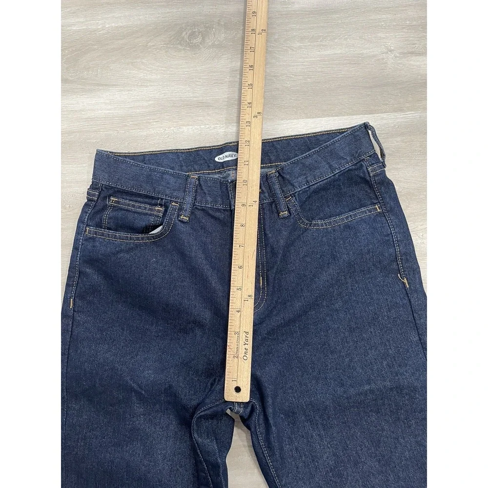 Old Navy Boys Jeans Sz 16 (28x30) Straight Leg Blue Denim Adjustable Waist Pants